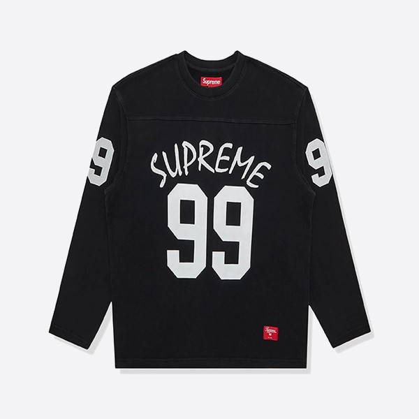 슈프림 99 L/S 풋볼 탑 블랙