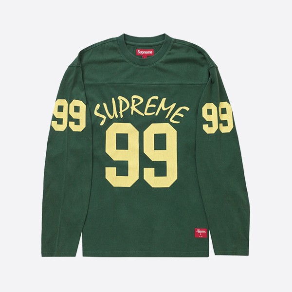 슈프림 99 L/S 풋볼 탑 그린